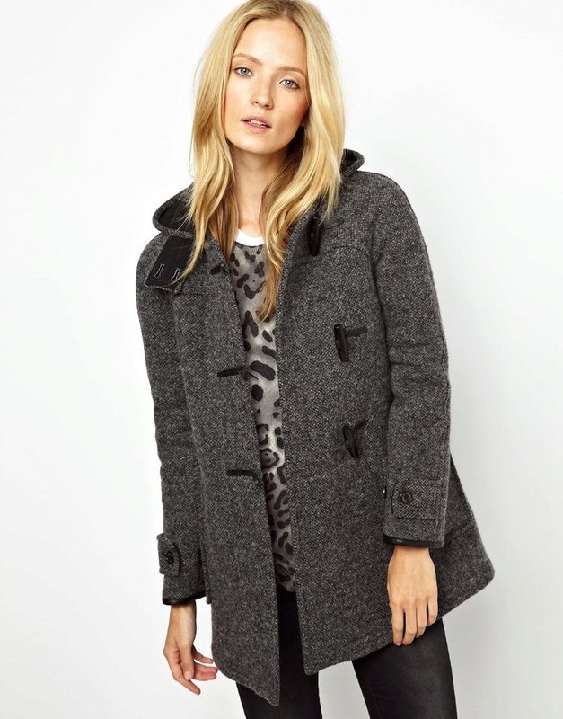 Kabát z uhlí Tweed Duffle Coat