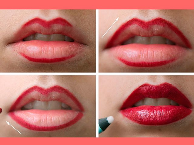 hoe make-up lippen