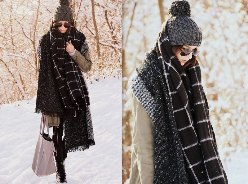Winter vrouwelijke stal: stijlvolle look