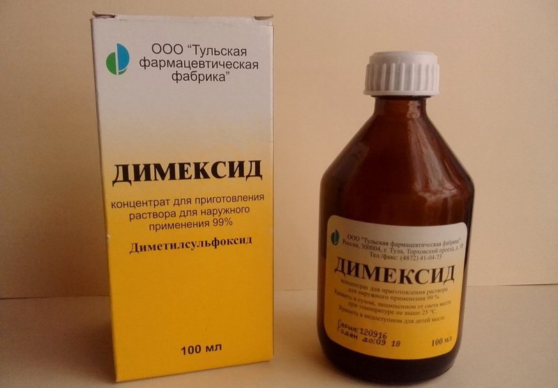 Dimexide dans un emballage pharmaceutique