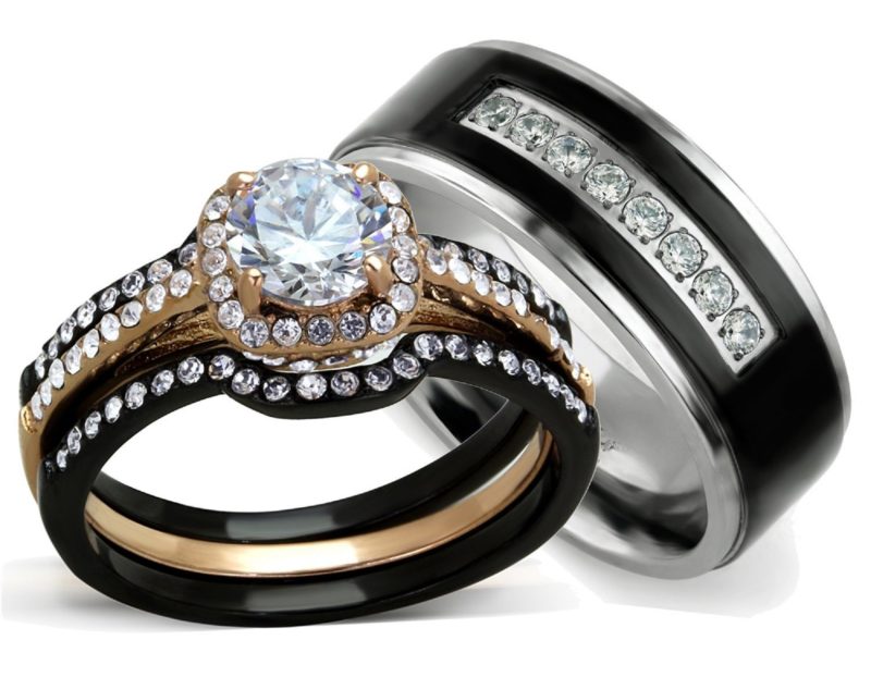 Juodi vestuviniai žiedai