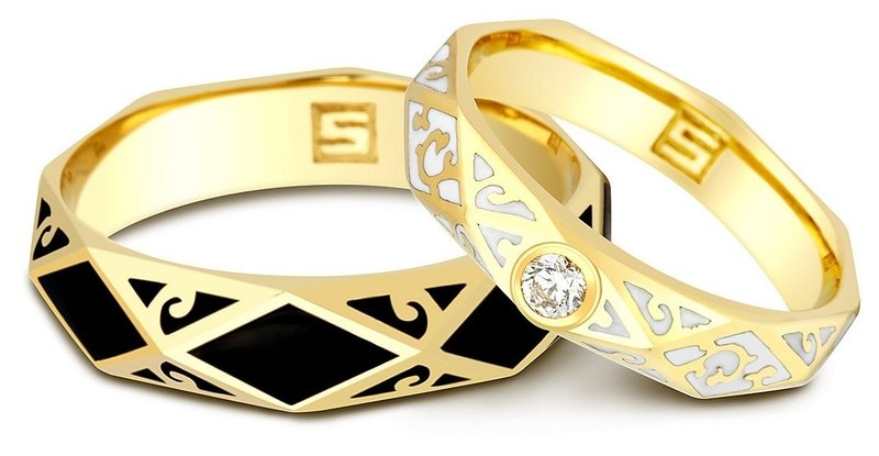 Luksusowe pierścionki z emalią