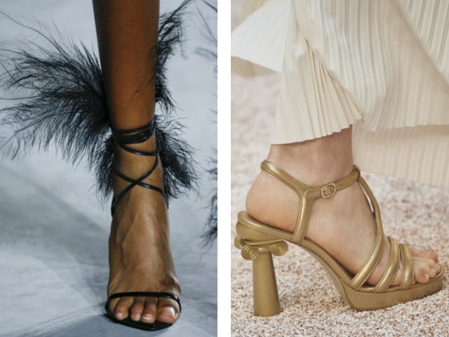 Sandales à la mode été 2018: photos