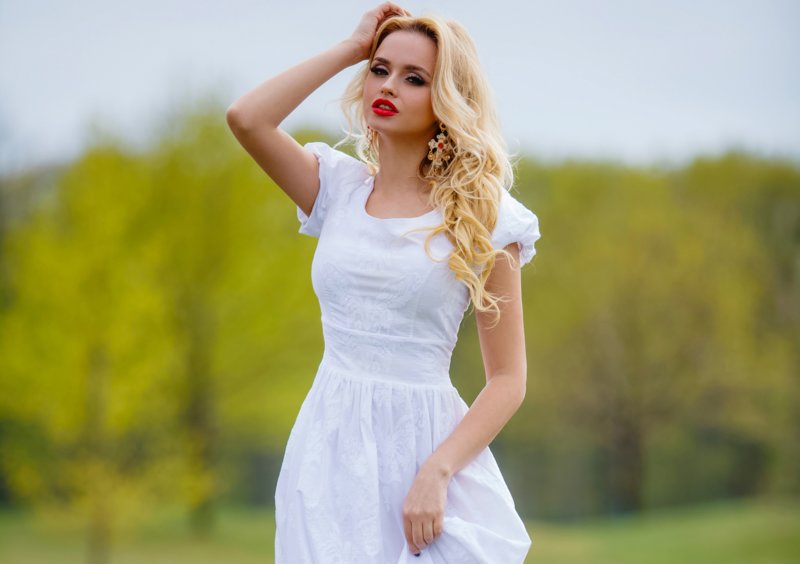 Witte katoenen jurk