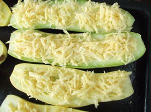 Zucchini med ost
