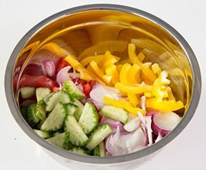 Gresk salat med peppermynte og oregano