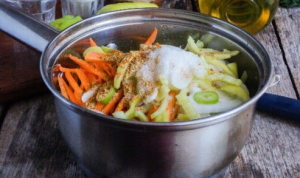 Korejská zimní squash s kořením na mrkev