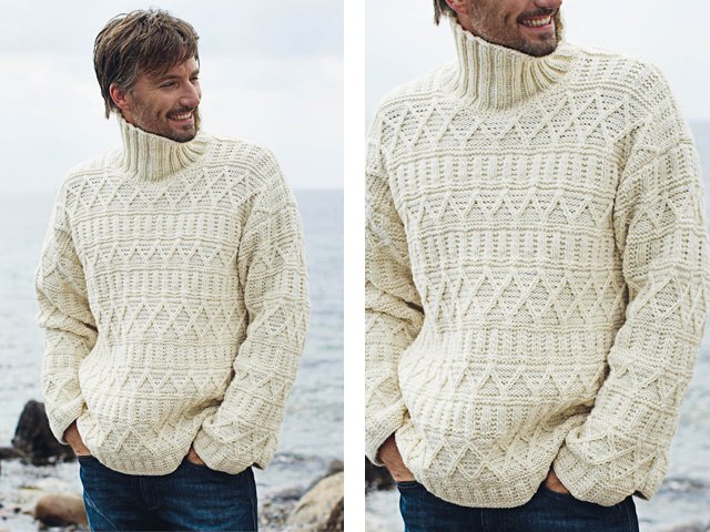 Hvordan strikke en genser for menn med strikkepinner?
