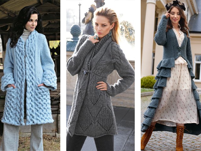 Hvordan strikke en frakk med strikkepinner?