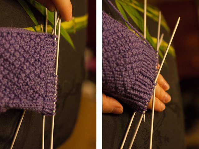 Kaip megzti kumštines pirštines su mezgimo adatomis?