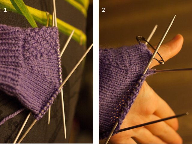 Jak robić na drutach rękawice z jednym palcem?