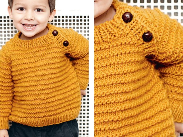 Плетива пуловер за момче