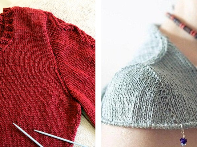 Làm thế nào để đan một tay áo với kim đan?