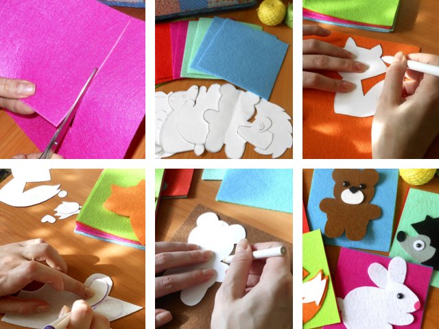 DIY voelde speelgoed met patronen voor beginners