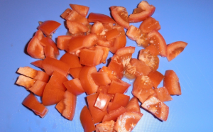 Sałatka z kapustą pekińską, pomidorami i persimmons