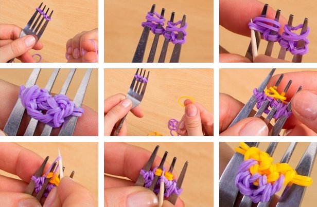 Cách dệt vòng tay kẹo cao su: hướng dẫn bằng hình ảnh và video