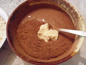 Csokoládé muffin túrós