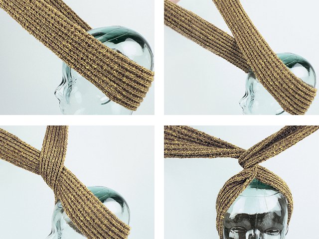 Strikke turban med strikkepinner: foto- og videoveiledninger