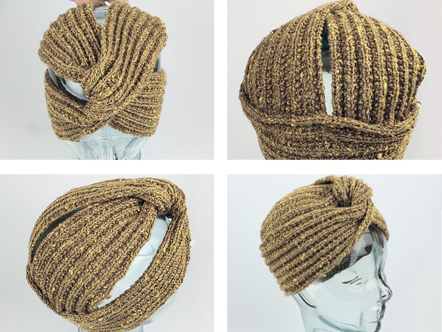 Pletací turban s jehlicemi: foto a video návody