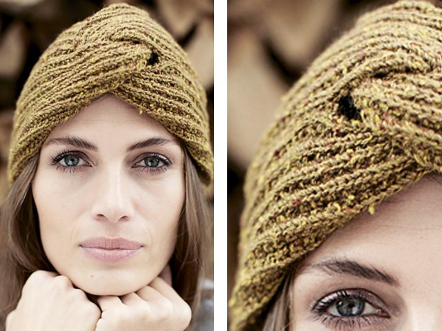 Đan khăn turban với kim đan: hình ảnh và video hướng dẫn