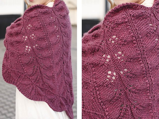 Châles à tricoter avec aiguilles à tricoter: schémas et description