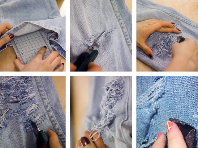 Jak vyrobit díry a škrábance na džínách?