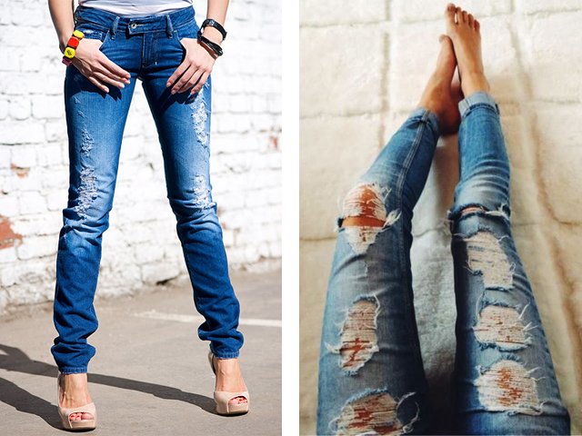 Hur man gör hål och skrapor på jeans?