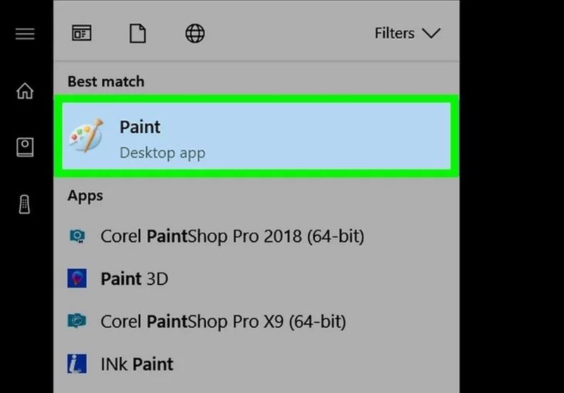 Hoe een screenshot in Paint op te slaan?