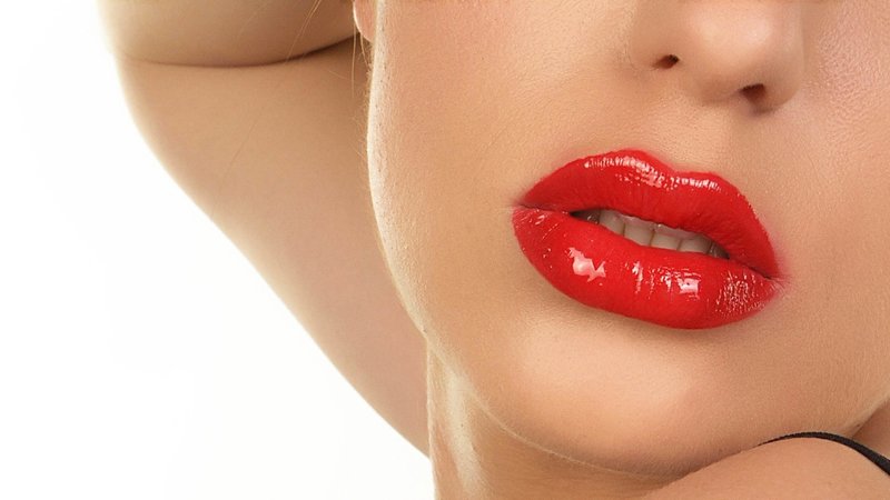 Lèvres rouge vif