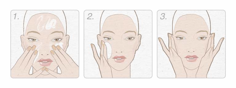 Gebruik make-up remover melk