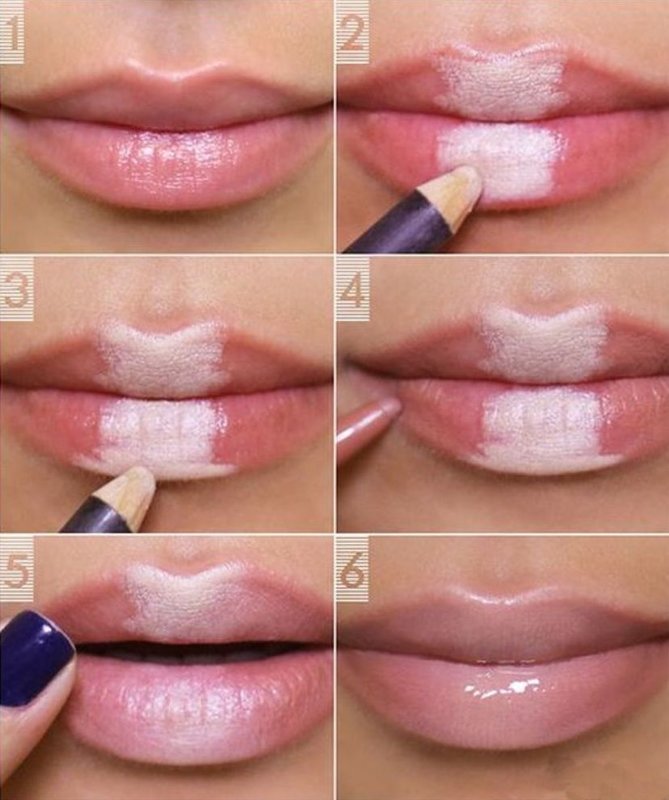 De tweede manier om lippen te contouren