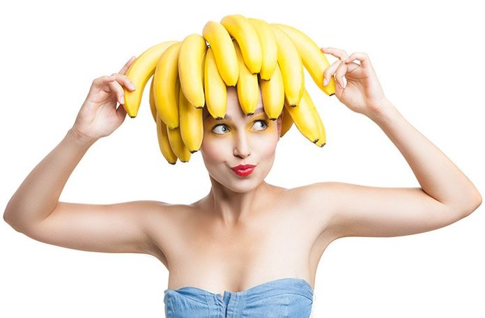 Bananų plaukų kaukės