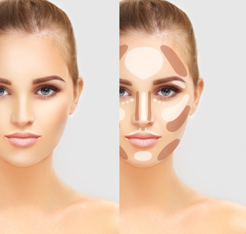 Les principales zones du visage, pour appliquer le surligneur