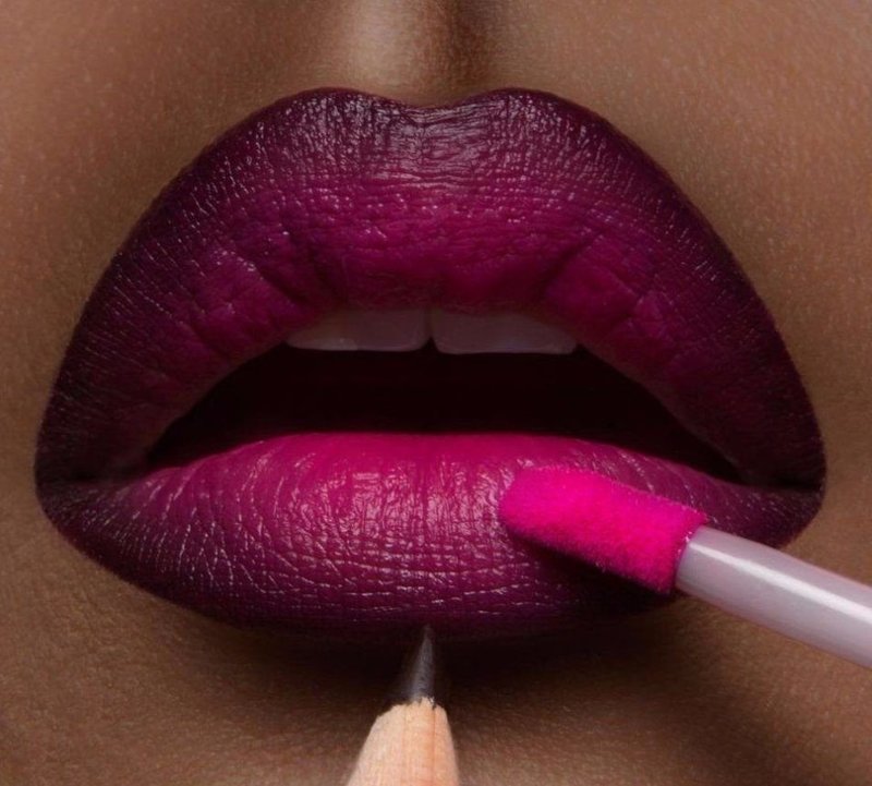 Lip Makeup med Ombre Matte leppestift