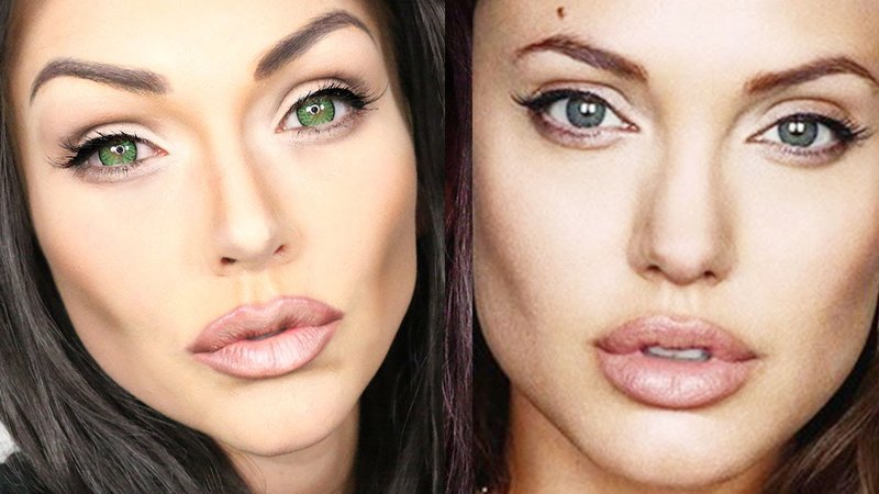 Meisje met make-up zoals Jolie