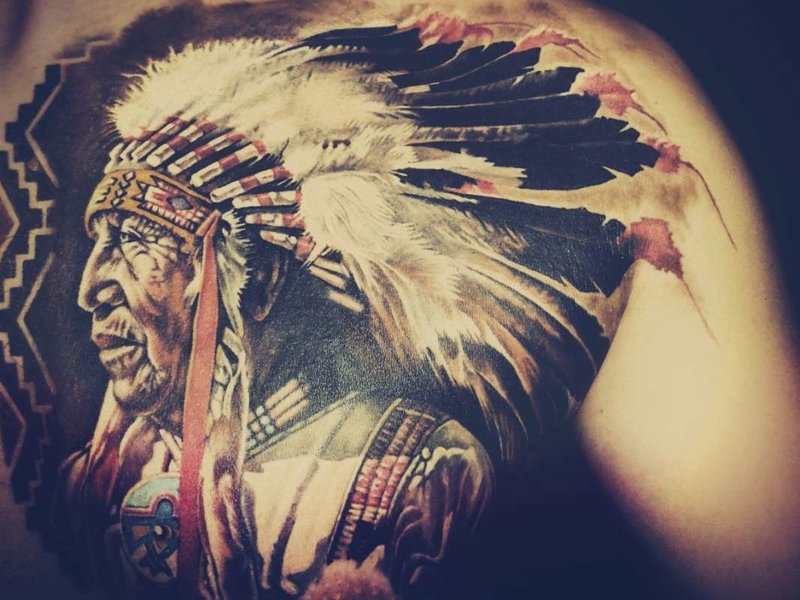 Inheemse Amerikaanse tattoo-amuletten