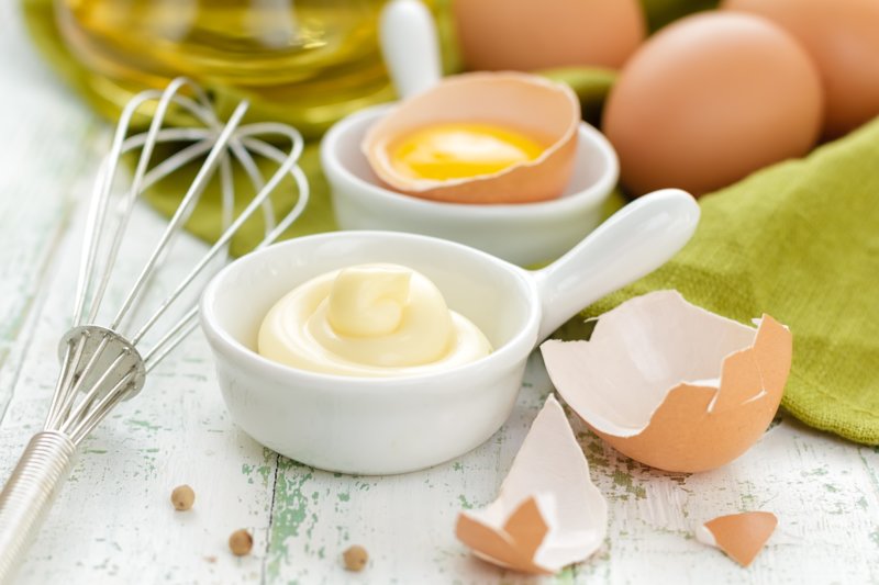 Ingredience pro masku na vaječnou majonézu