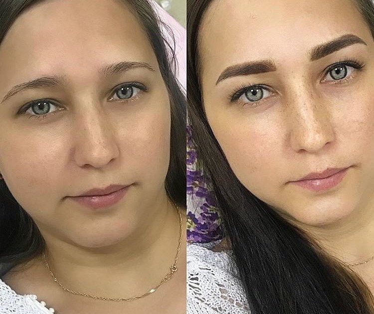 Wynik tatuowania włosów: przed i po zdjęciach