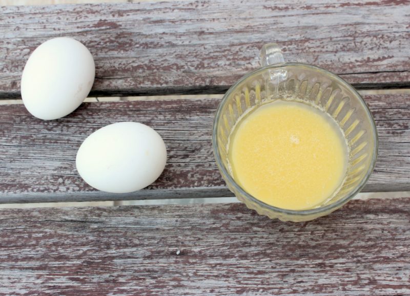 Klar gelatinhårmaske med egg