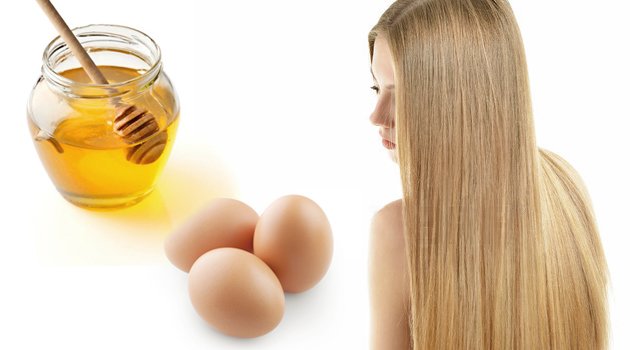 Hårmaske med honning og egg
