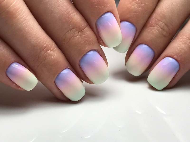 Rainbow Ombre op nagels