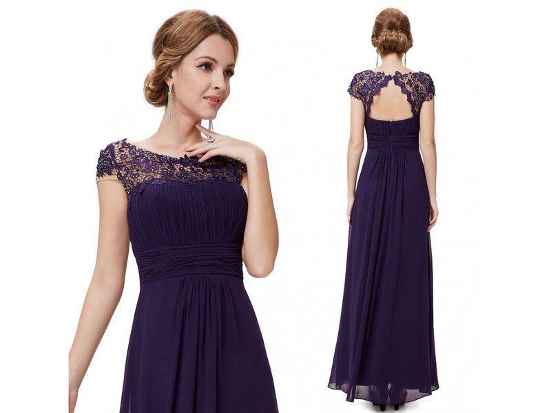 Tamsiai violetinė Prom suknelė