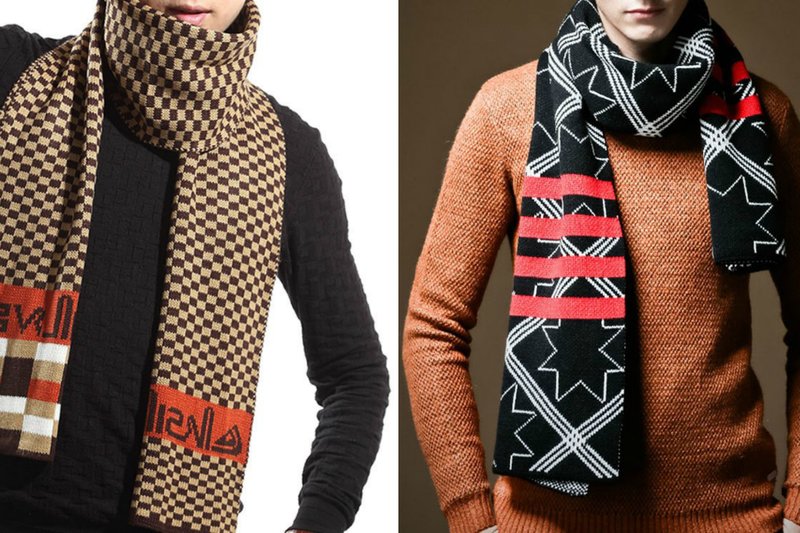 Modne szaliki dla mężczyzn: geometryczne wzory