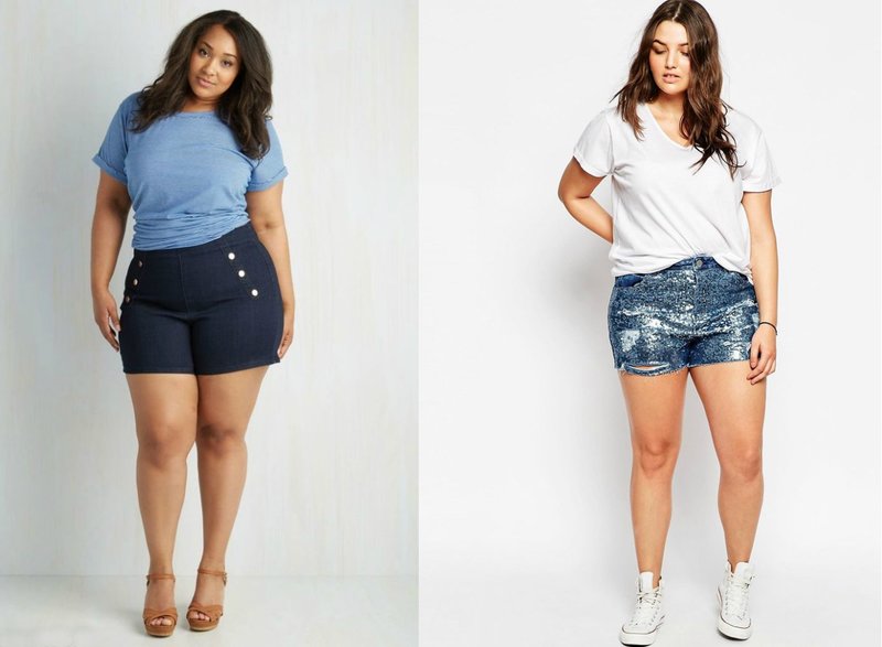 Modellen van shorts voor zwaarlijvige meisjes