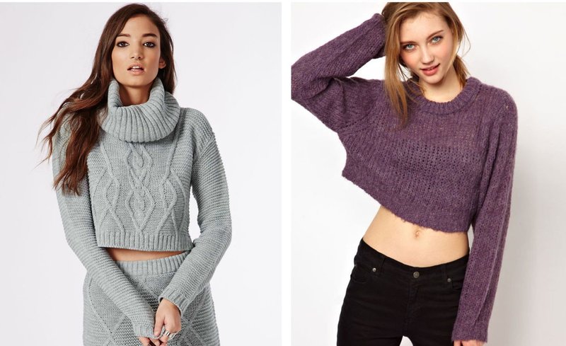 Variaties van crop sweaters