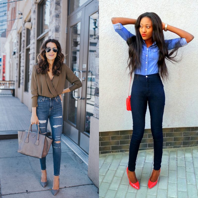 Jeans met hoge taille: stijlvolle look