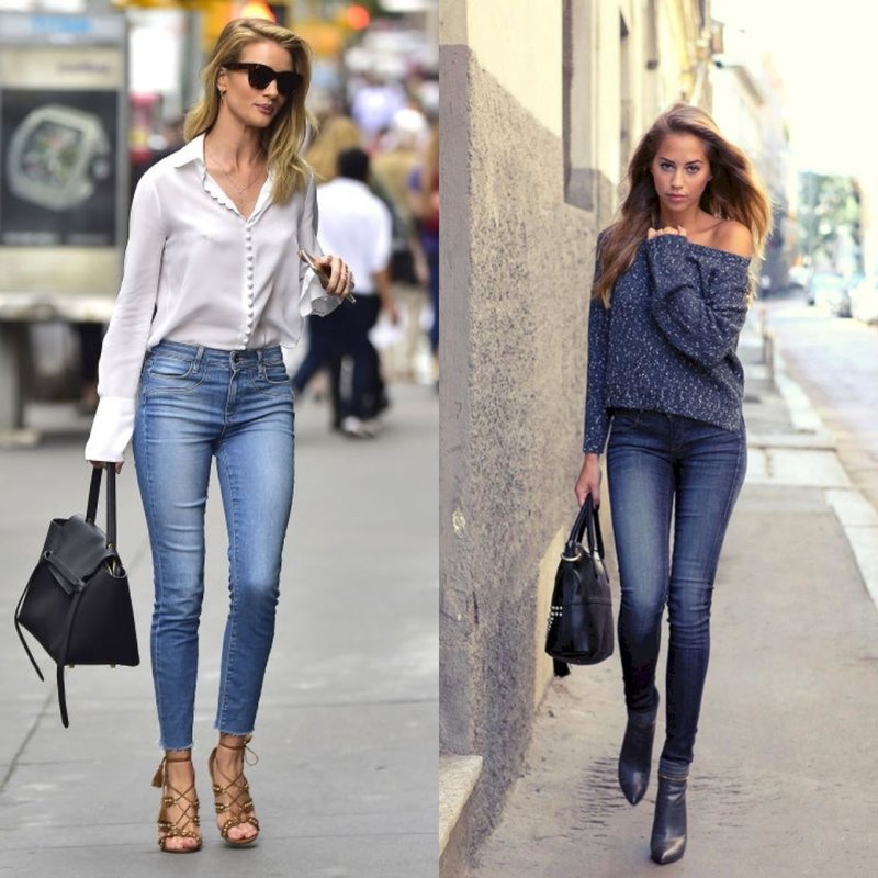 Modne jeansy skinny