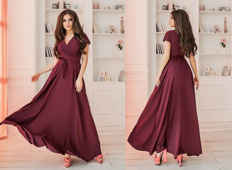 Bordeauxrode jurk