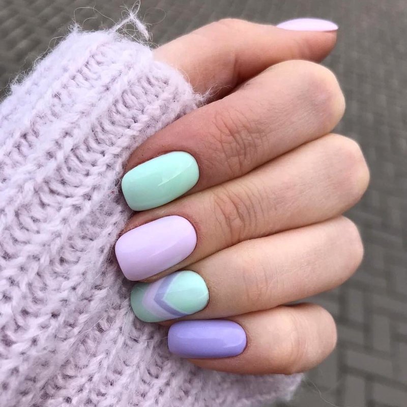Lavendel lente manicure