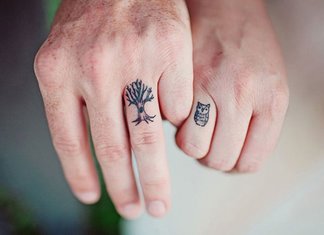 Krásne dvojité tetovanie pre milovníkov